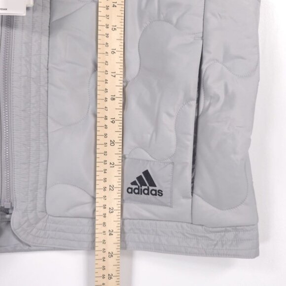 NWT Adidas Nuganic Light Insulation Jacket Vest Gray Black Oversized SMALL - Picture 8 of 16